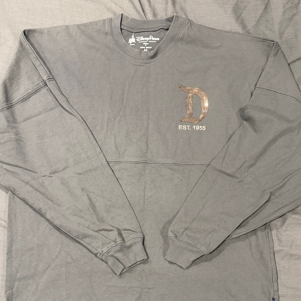 Disneyland Resort Grey & Rose Gold Spirit Jersey Medium Sequin Detail